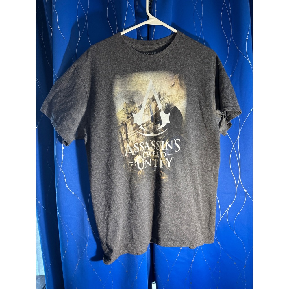Assassins‎ Creed Unity T Shirt Men's Dark Gray Graphic Tee size  large